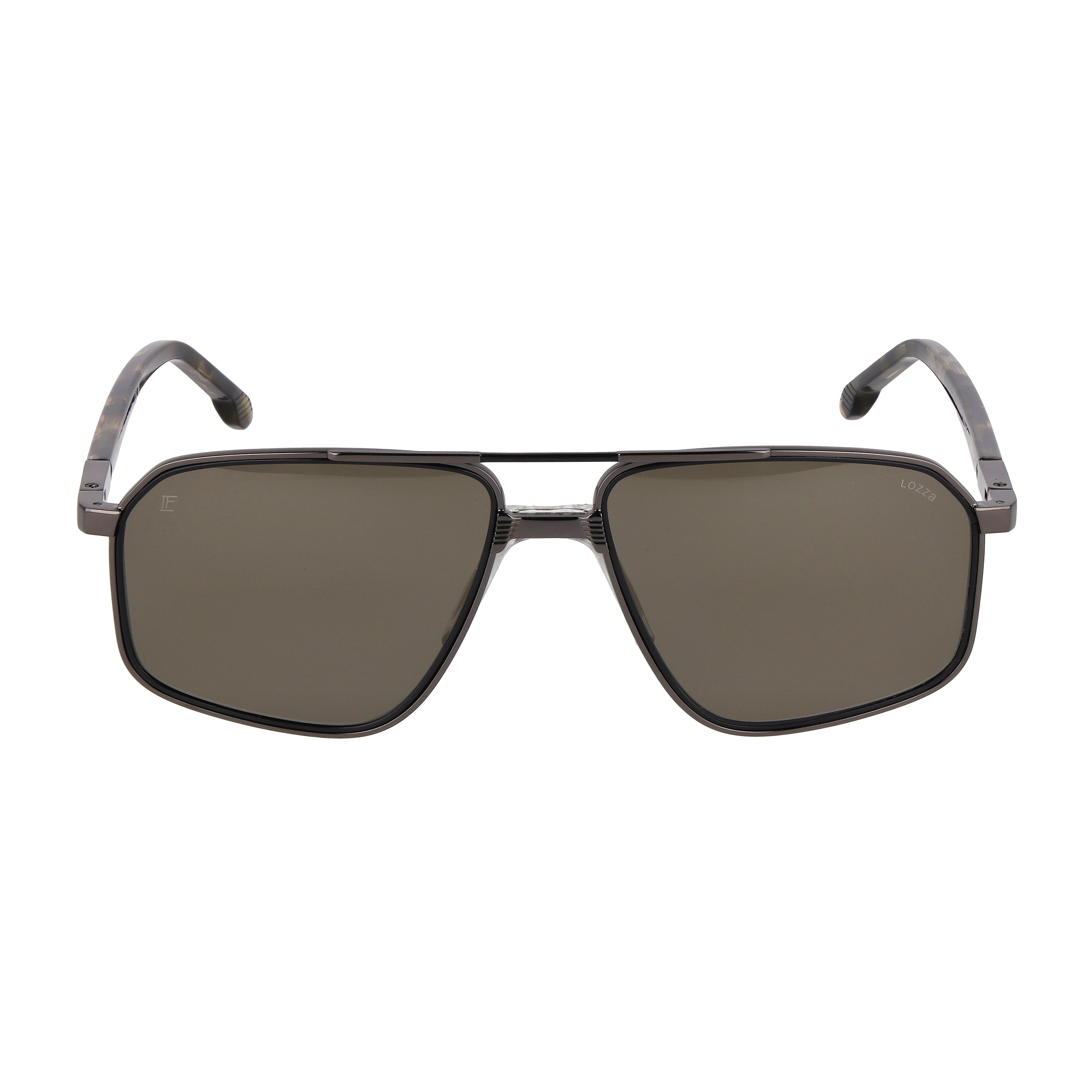 Geometric metal sunglasses : Luís Figo