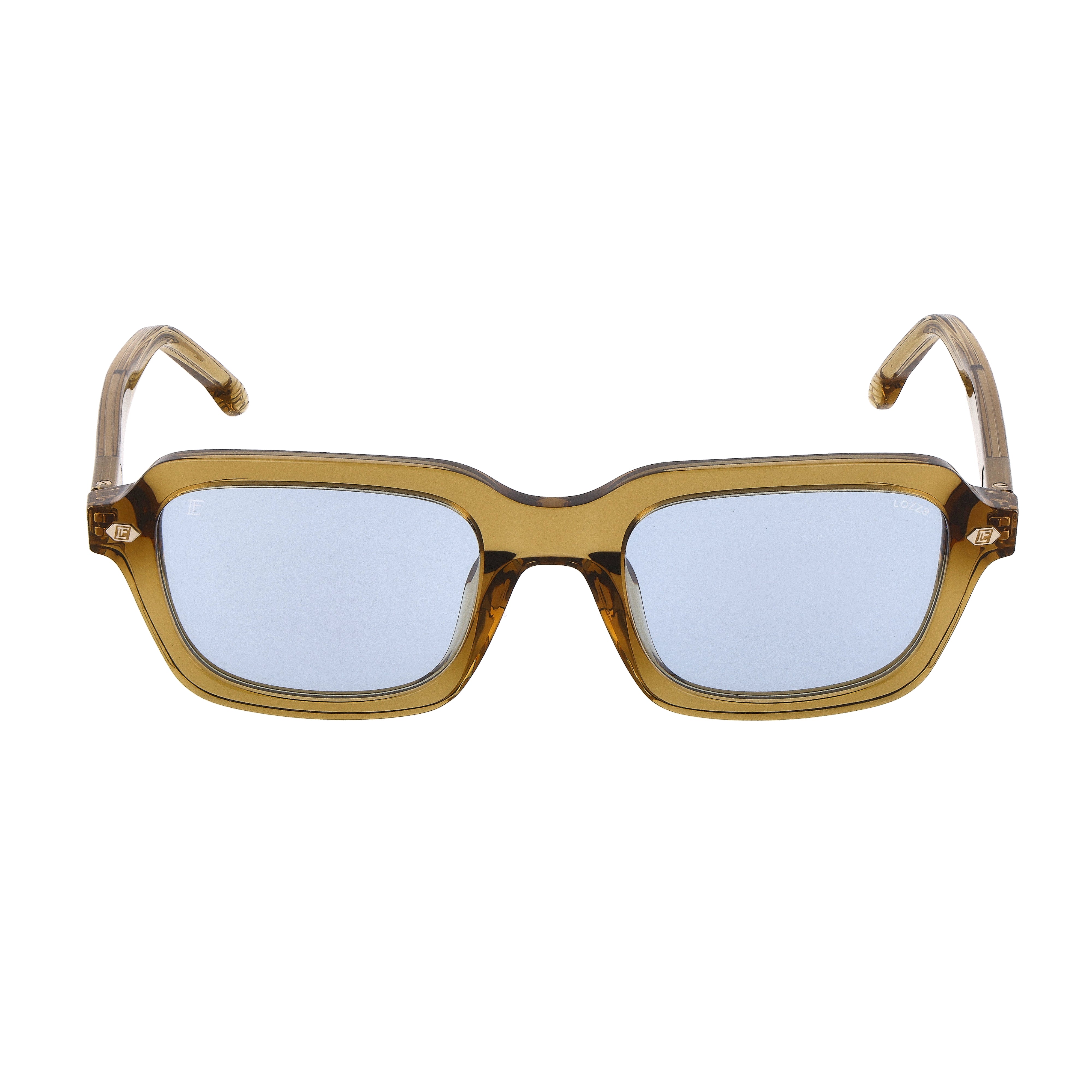 Rectangular acetate glasses sunglasses : Luís Figo