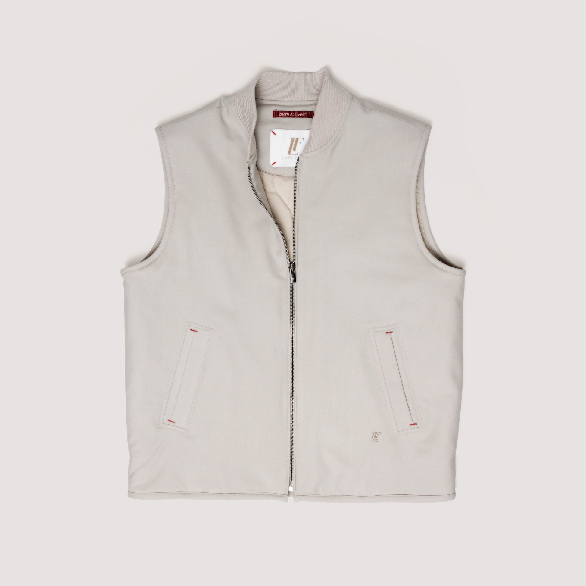 OVER ALL VEST CHALK IN STRETCH WOOL - MGI011T UW01 128 : LF Luìs Figo