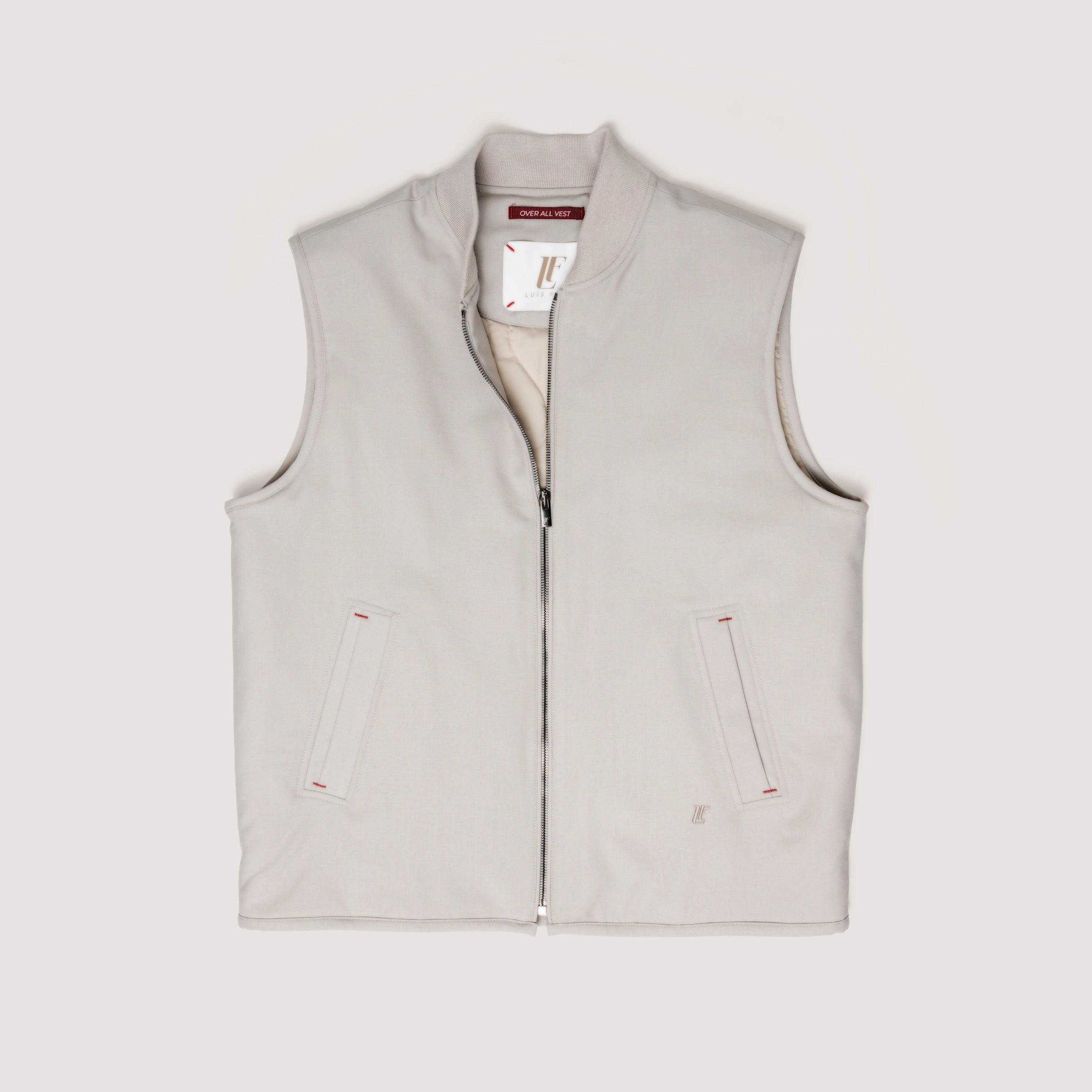 OVER ALL VEST CHALK IN STRETCH WOOL - MGI011T UW01 128 : LF Luìs Figo