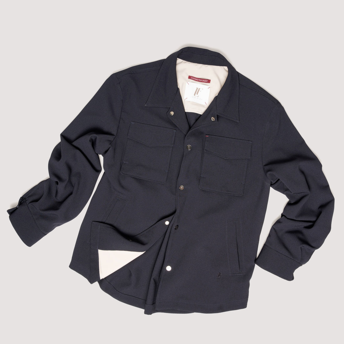 COMMUTER SHIRT MIDNIGHT IN JAPANESE STRETCH FABRIC - MOS011B UP03 789 : LF Luìs Figo
