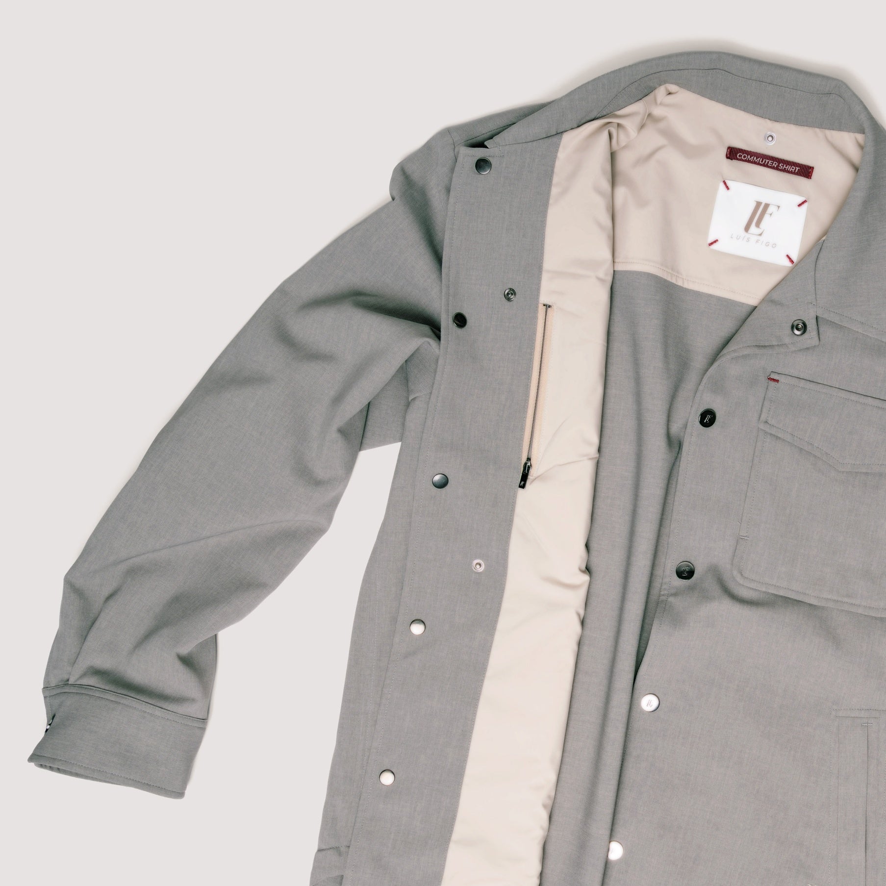COMMUTER SHIRT MIDNIGHT IN JAPANESE STRETCH FABRIC - MOS011B UP03 789 : LF Luìs Figo