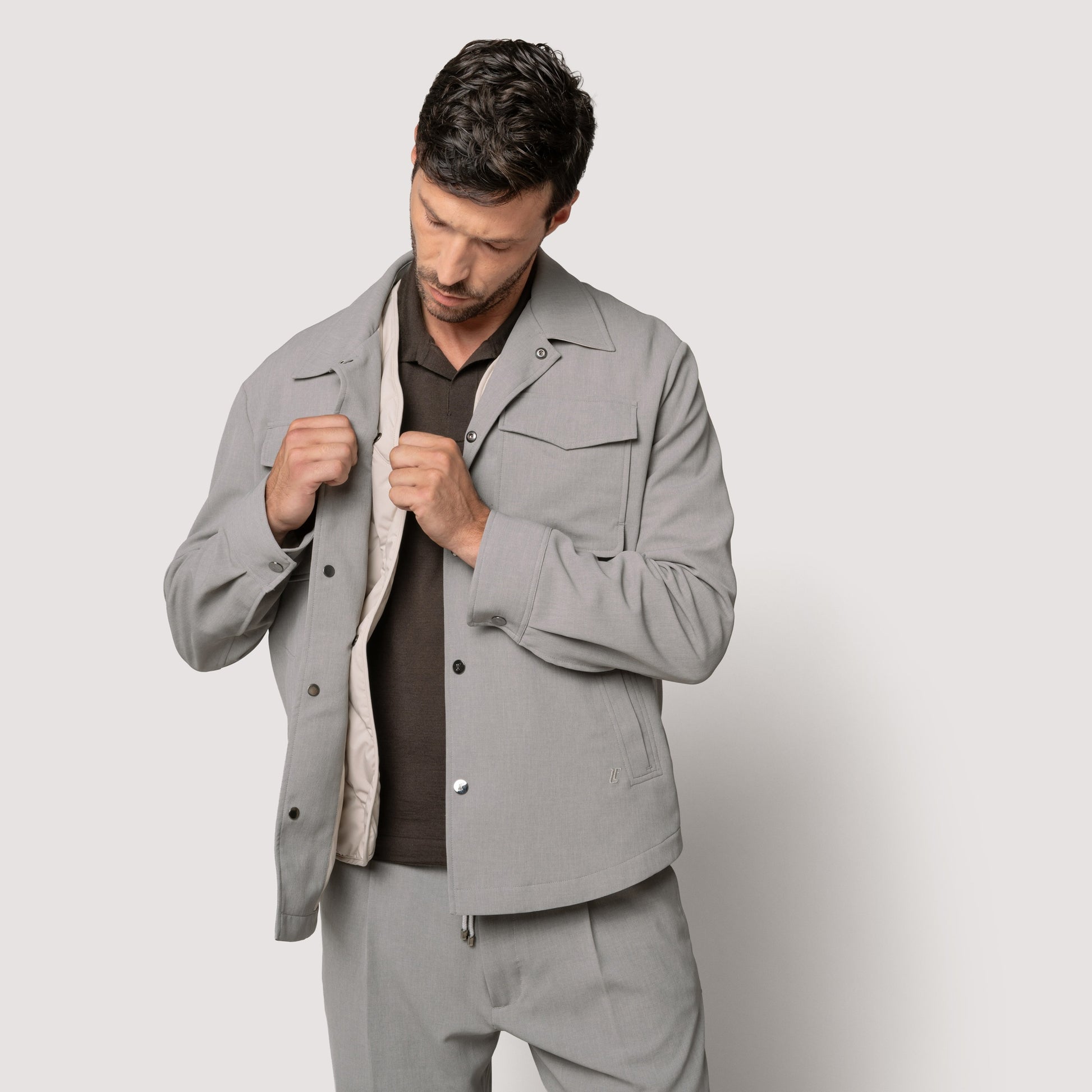 COMMUTER SHIRT MIDNIGHT IN JAPANESE STRETCH FABRIC - MOS011B UP03 789 : LF Luìs Figo