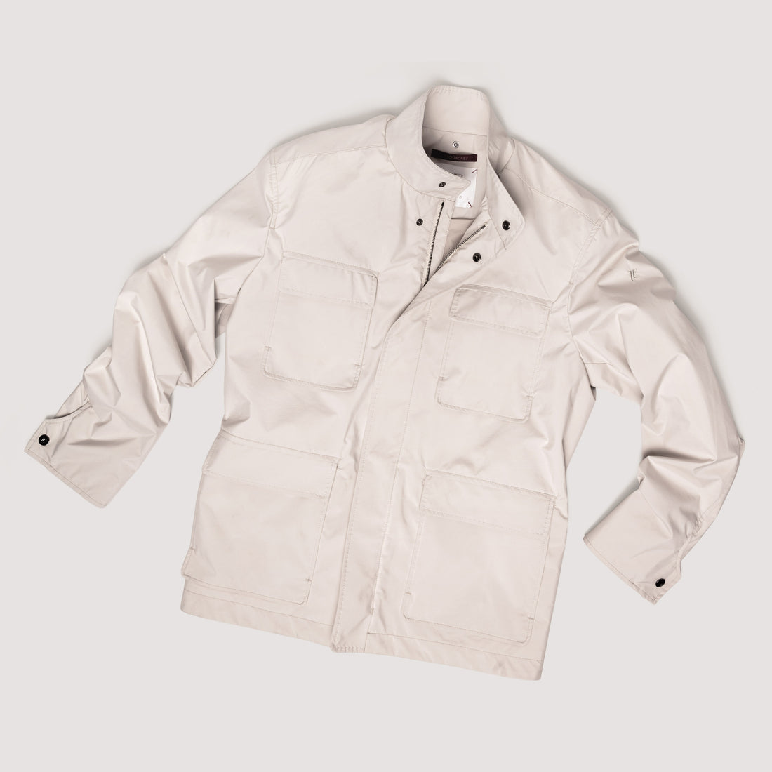 ROAD JACKET CHALK IN LIGHTWEIGHT MULTILAYER FABRIC - MOU011B UP01 128 : LF Luìs Figo
