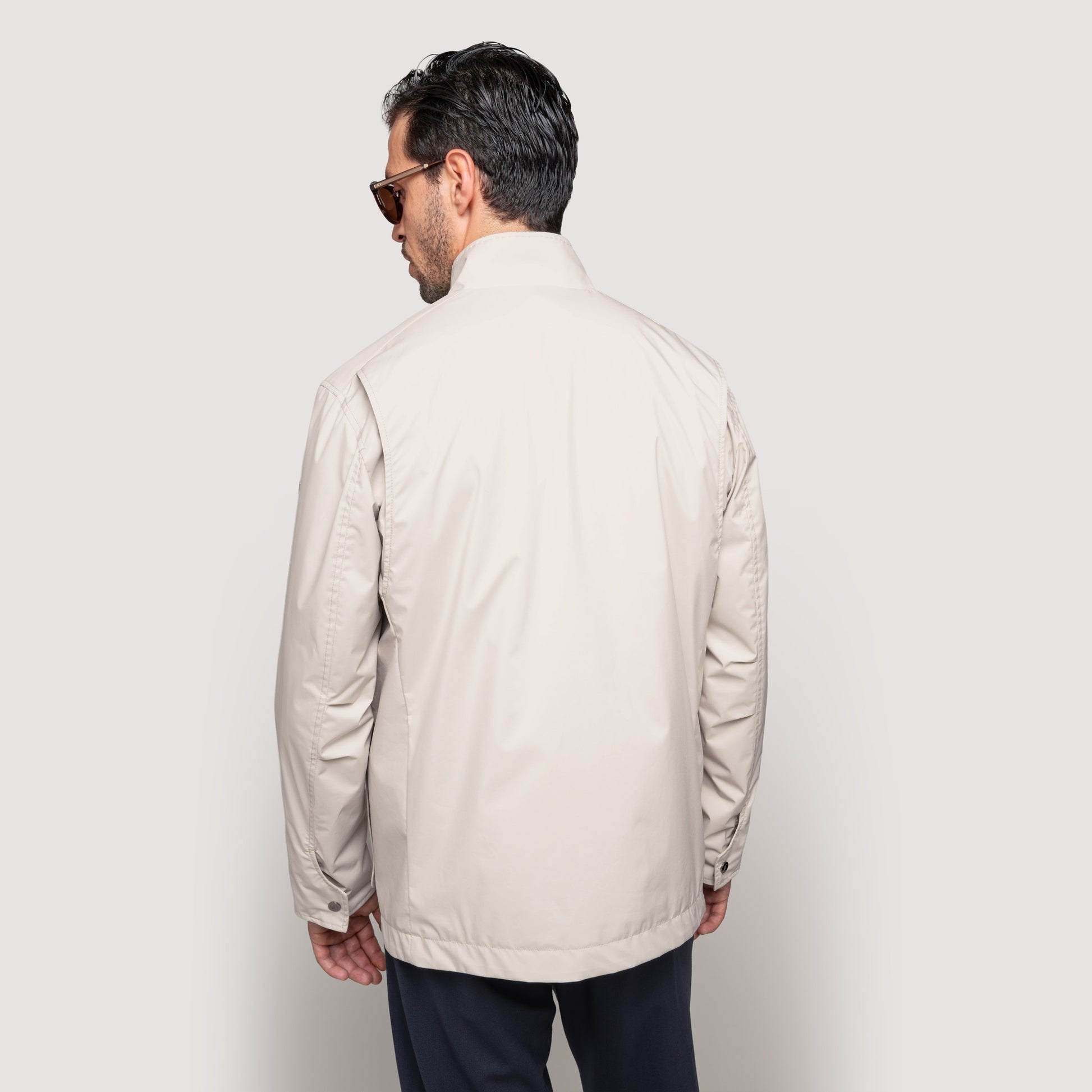 ROAD JACKET CHALK IN LIGHTWEIGHT MULTILAYER FABRIC - MOU011B UP01 128 : LF Luìs Figo