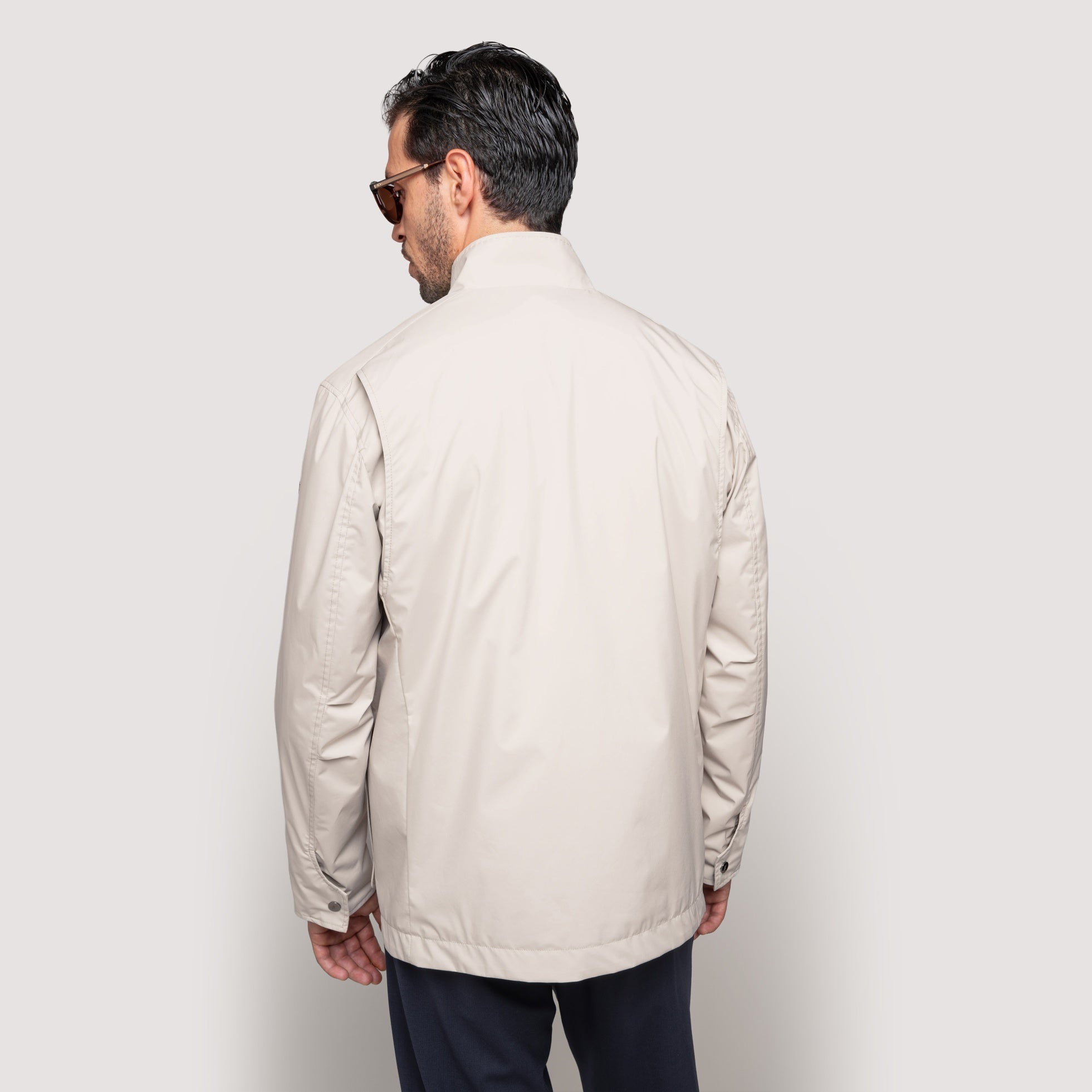 ROAD JACKET CHALK IN LIGHTWEIGHT MULTILAYER FABRIC - MOU011B UP01 128 : LF Luìs Figo