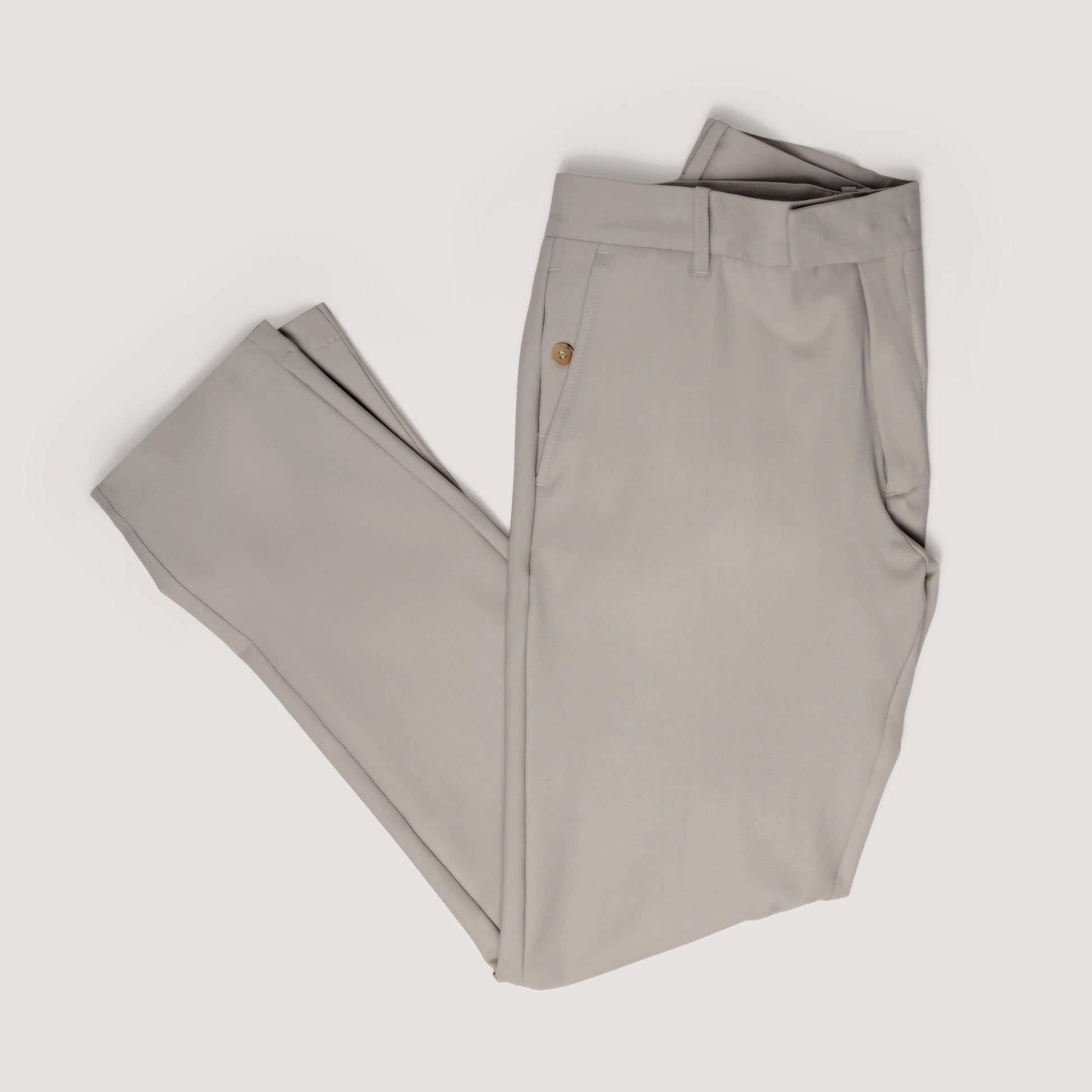 FLAT FRONT PANTS CHALK IN STRETCH WOOL - MPA011B UW01 128 : LF Luìs Figo