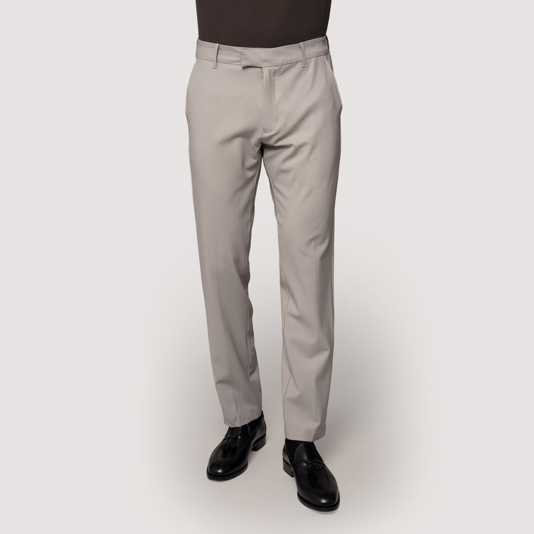 FLAT FRONT PANTS CHALK IN STRETCH WOOL - MPA011B UW01 128 : LF Luìs Figo