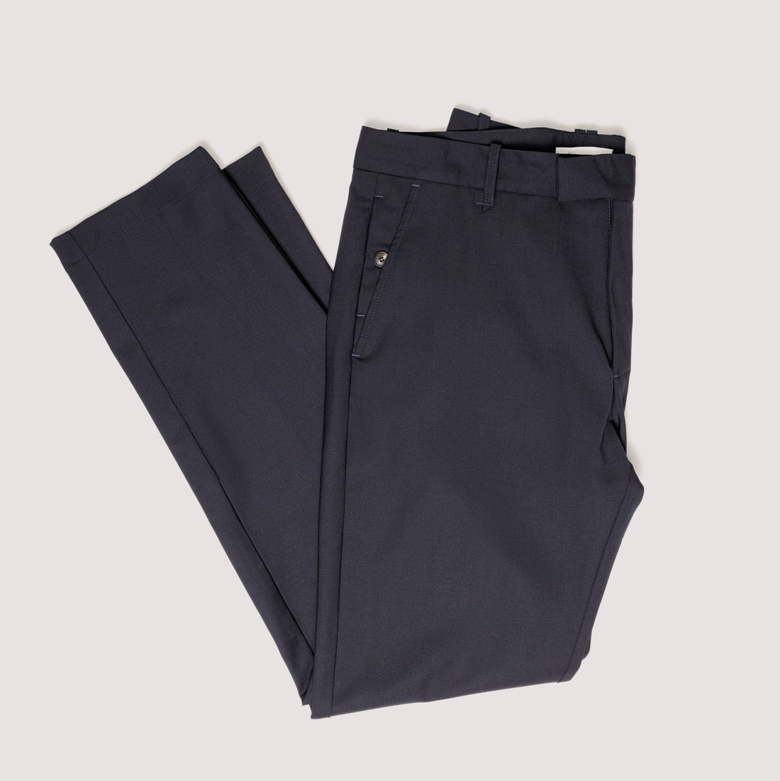 FLAT FRONT PANTS MIDNIGHT IN STRETCH WOOL - MPA011B UW01 789 : LF Luìs Figo
