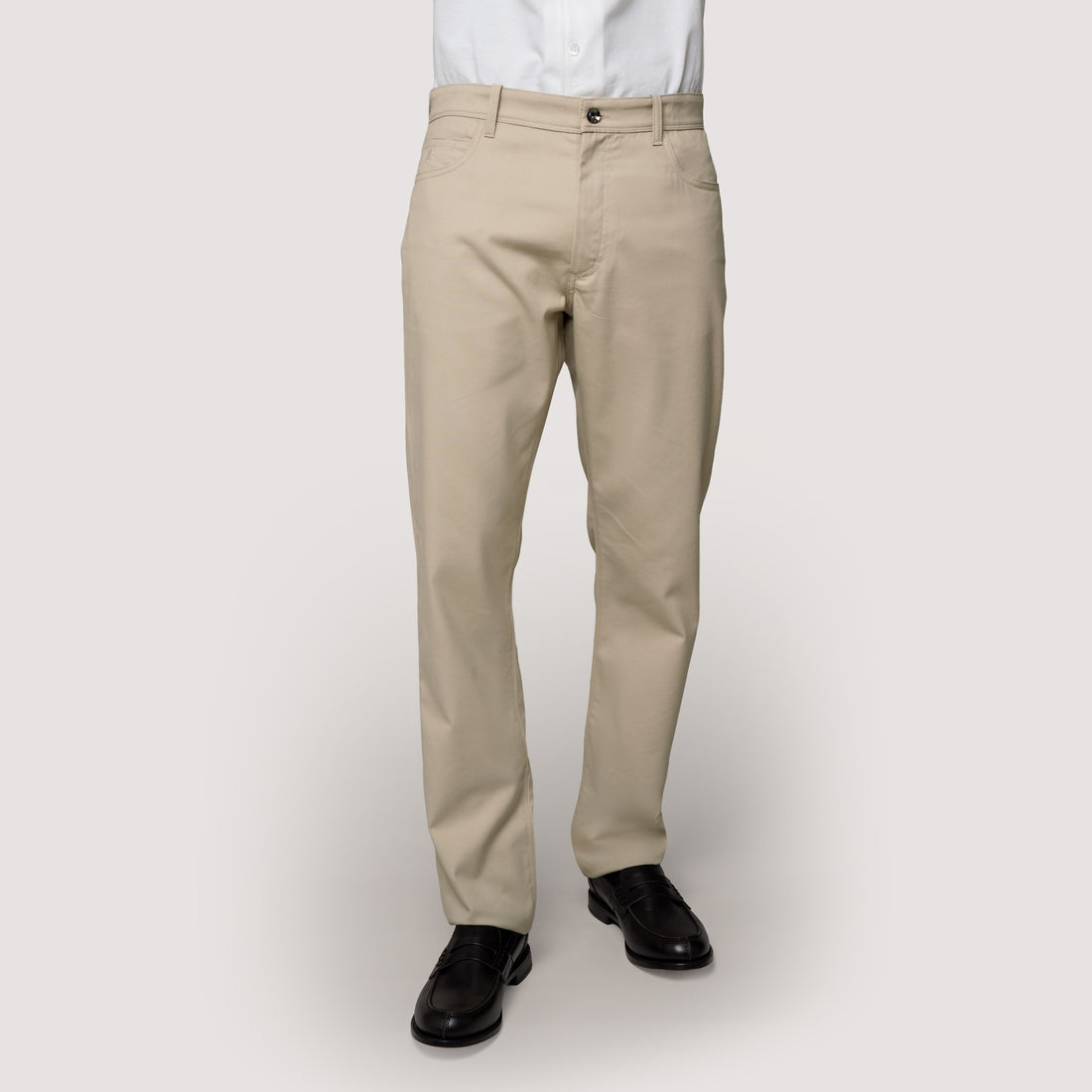 FIVE POCKETS IN TAUPE STRETCH COTTON AND WOOL - MPA031B UC02 842 : LF Luìs Figo