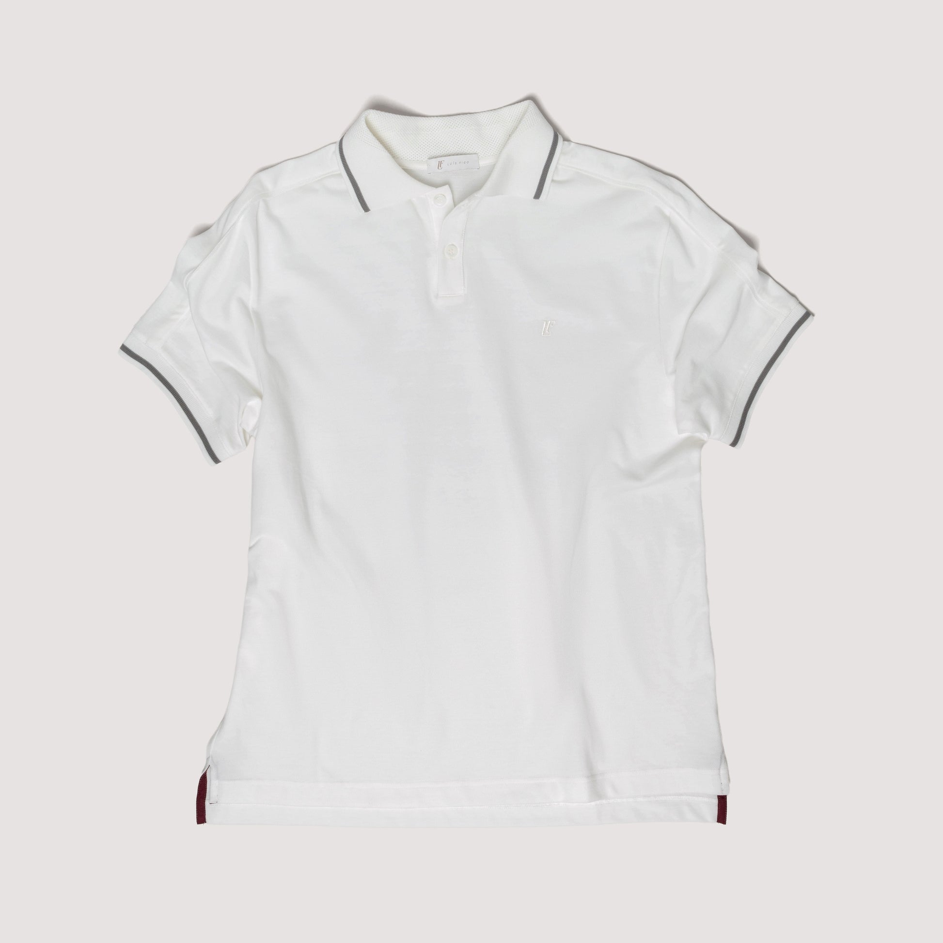 PIQUET POLO OFF WHITE IN COTTON MICRO-PIQUÉ - MPO011B UC04 105 : LF Luìs Figo
