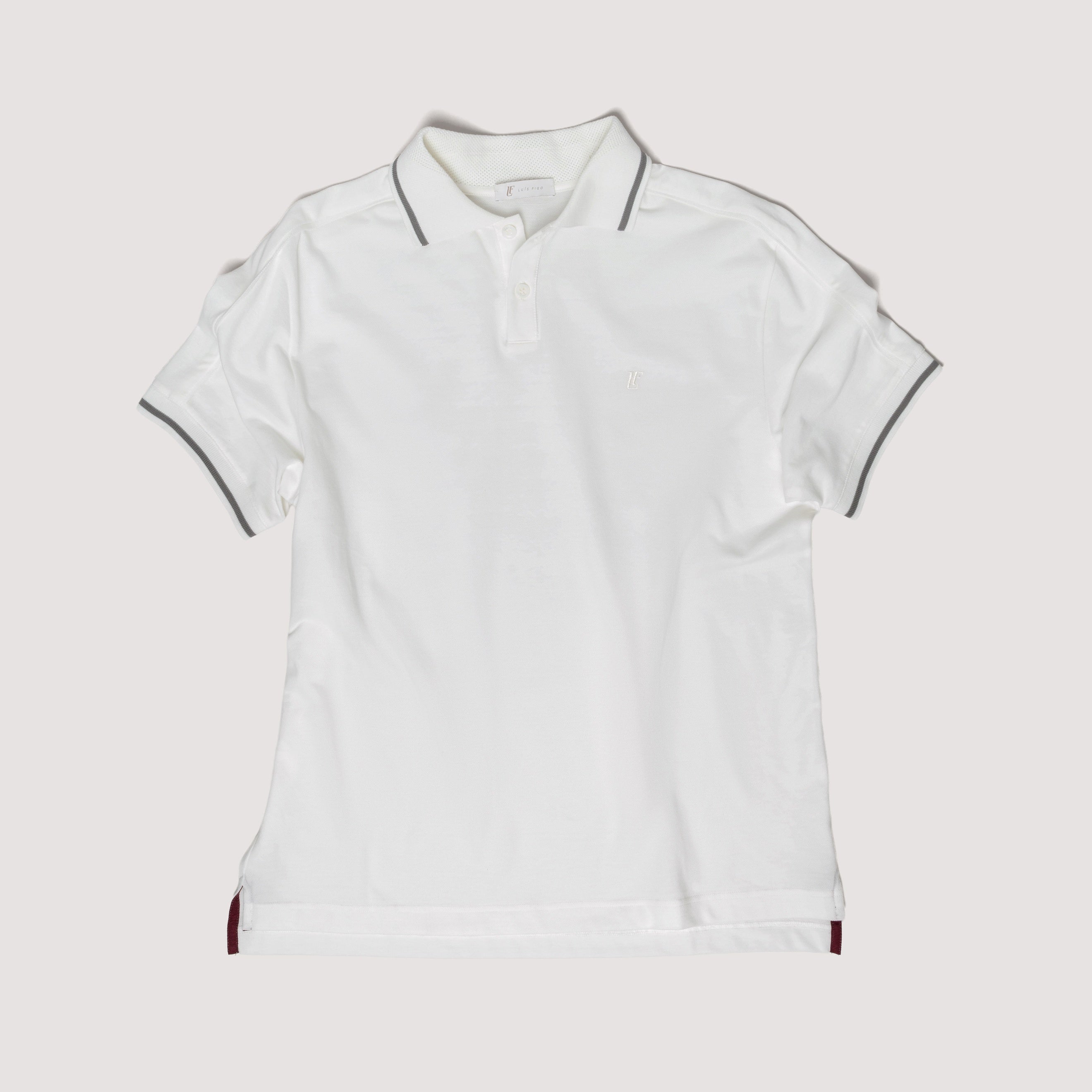 PIQUET POLO OFF WHITE IN COTTON MICRO-PIQUÉ - MPO011B UC04 105 : LF Luìs Figo