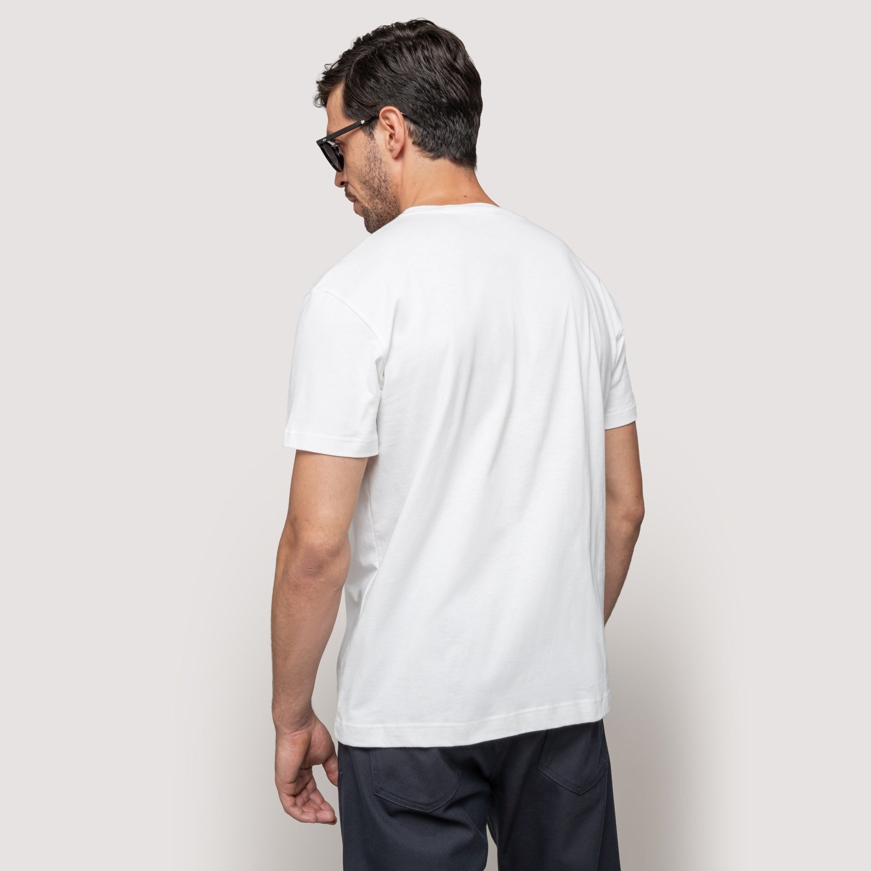 ICONIC T-SHIRT OFF WHITE IN COTTON JERSEY - MTS011B UC01 105 : LF Luìs Figo