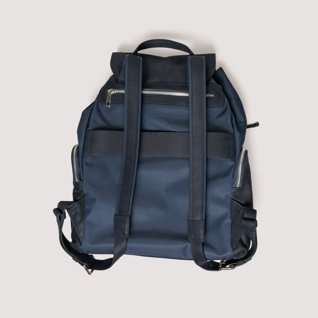 BACKPACK MIDNIGHT WITH BOVINE NUBUCK LEATHER FLAP - MBAG01B NN01 : LF Luìs Figo