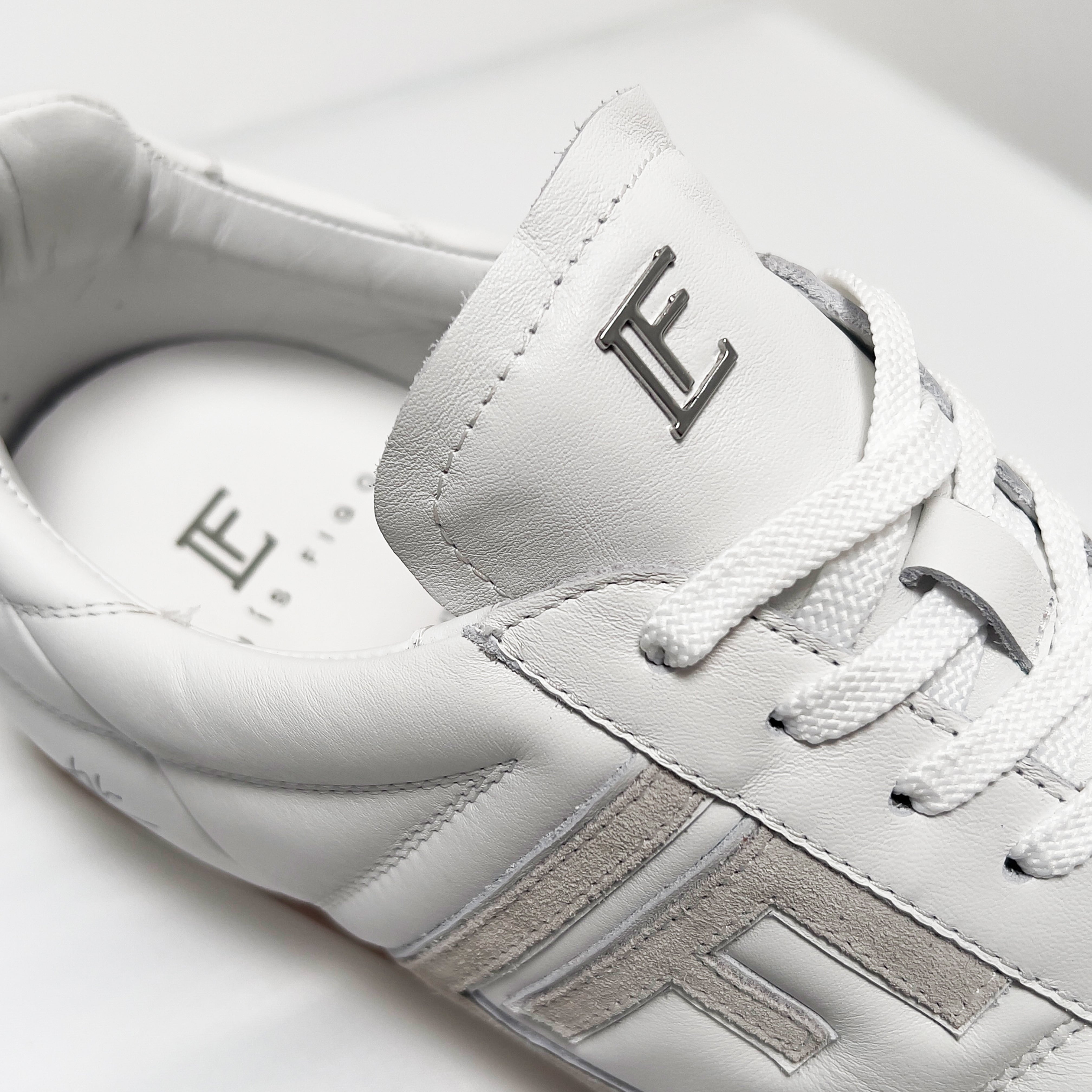 LF Luis Figo White Leather Men’s Sneakers : LF Luís Figo