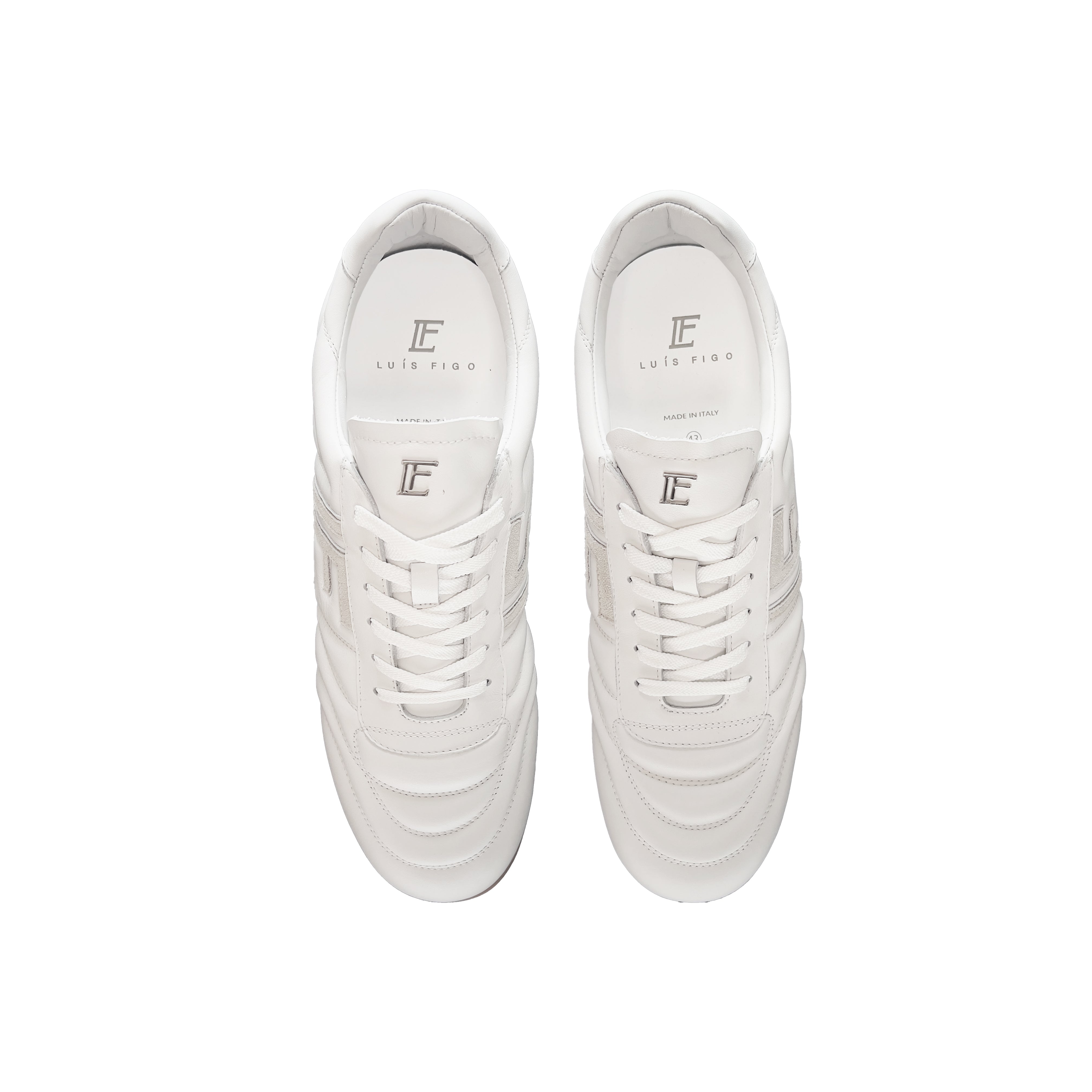 LF Luis Figo White Leather Men’s Sneakers : LF Luís Figo