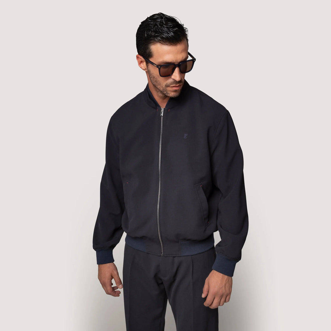 AIR BOMBER MIDNIGHT IN JAPANESE STRETCH FABRIC - MBS011B UP03 789 : LF Luìs Figo