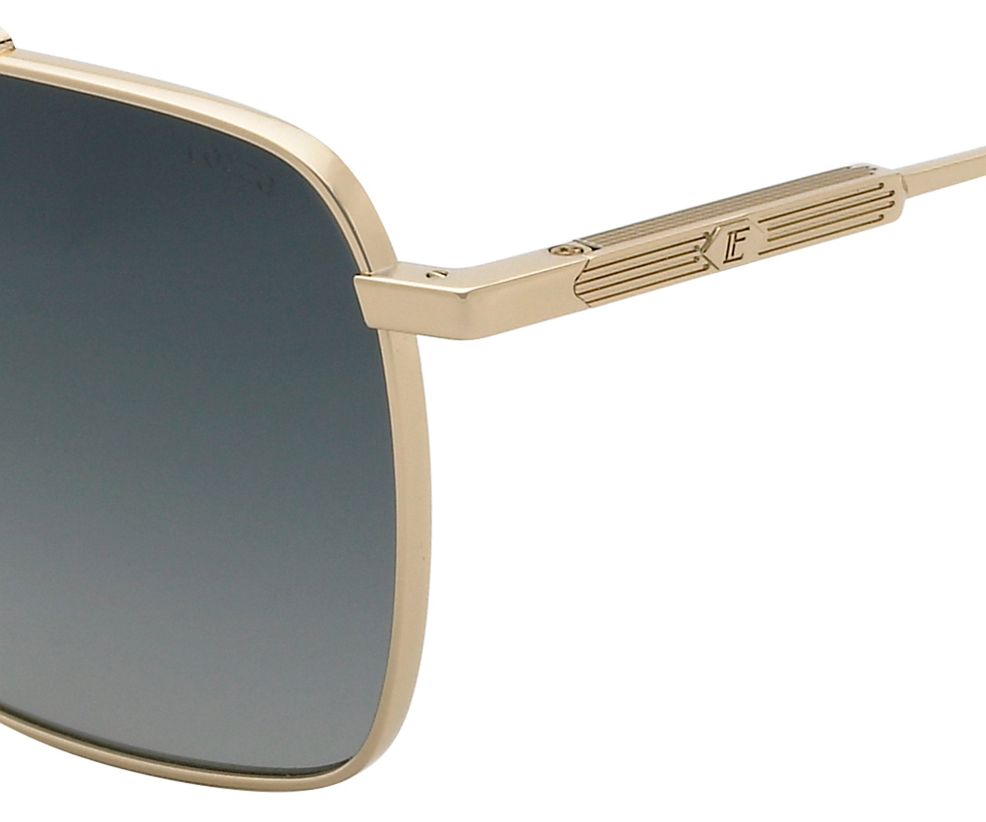 Double bridge square frame metal sunglasses : Luís Figo