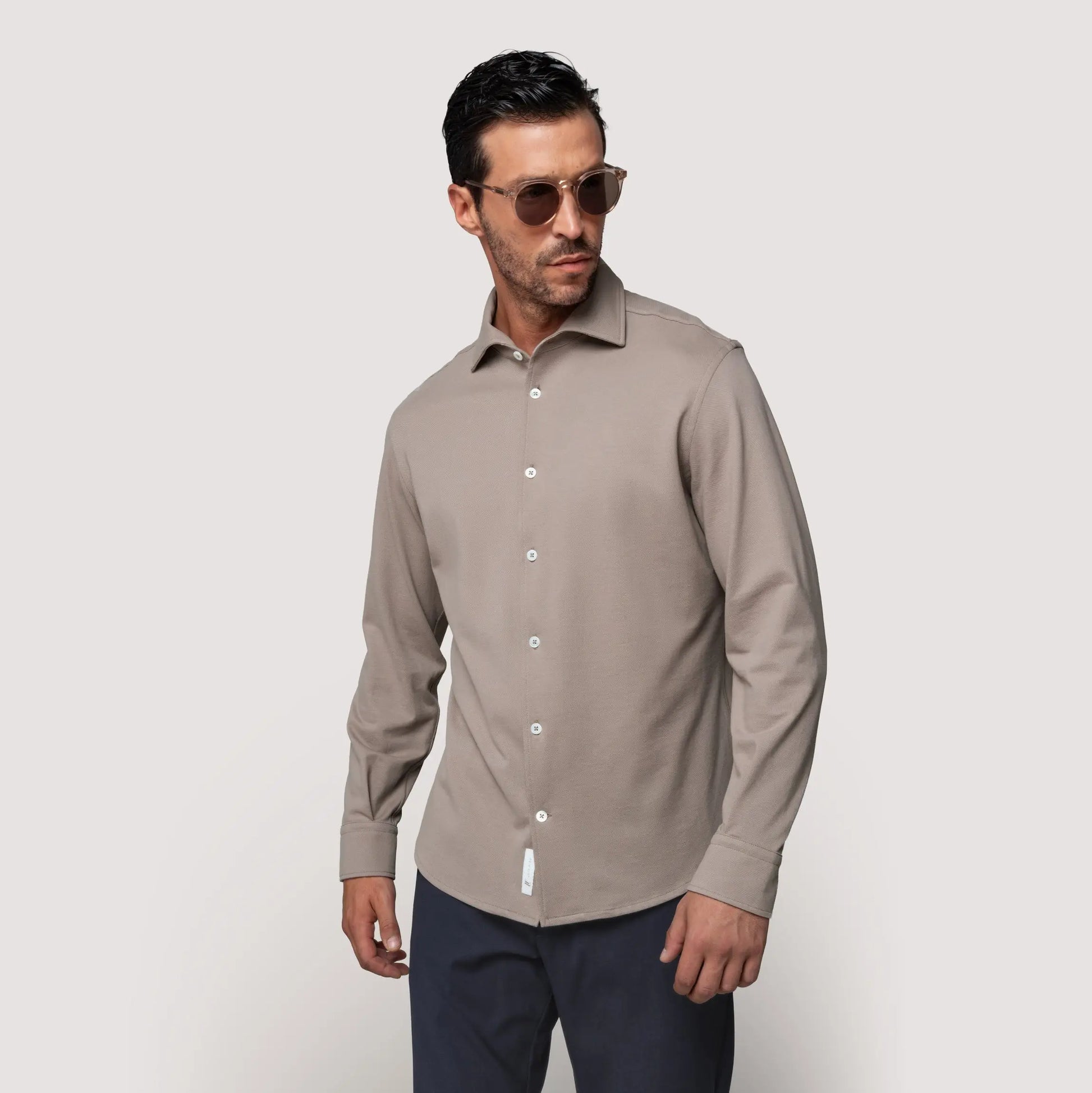 OFF WHITE REGULAR-FIT MICRO PIQUÉ SHIRT - MBL011B UC04 105 : LF Luìs Figo
