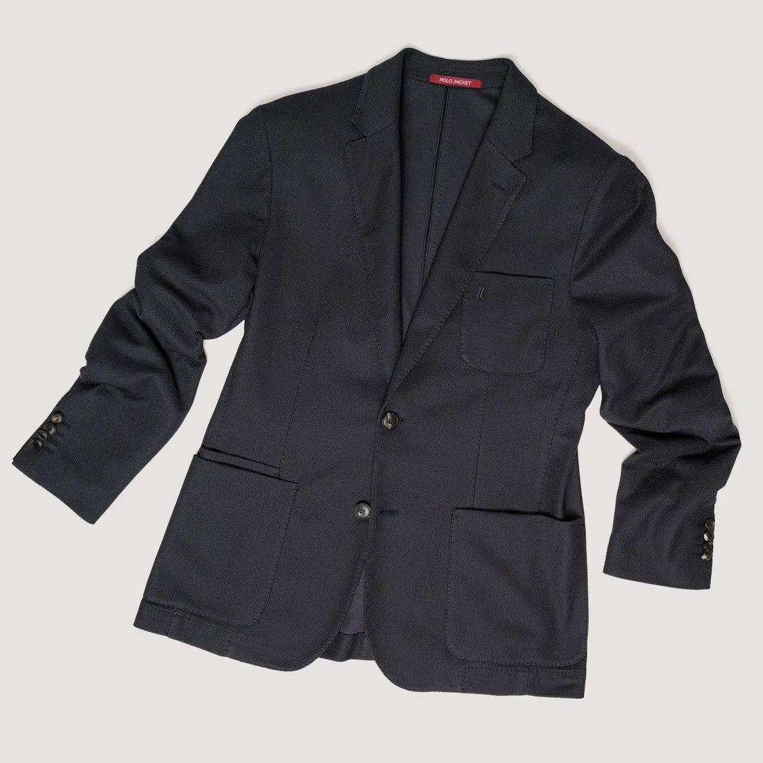 POLO JACKET IN MIDNIGHT NATURAL-STRETCH HEXAGON PIQUÉ - MJK011B UC03 789 : LF Luìs Figo