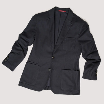 POLO JACKET IN MIDNIGHT NATURAL-STRETCH HEXAGON PIQUÉ - MJK011B UC03 789 : LF Luìs Figo