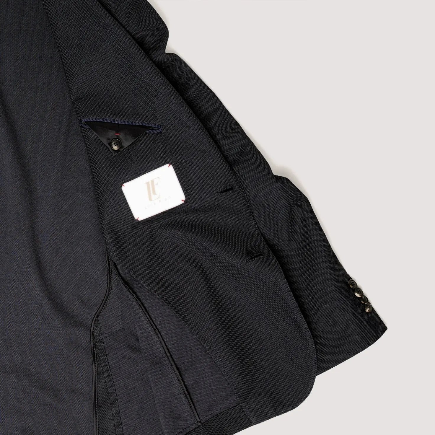 POLO JACKET IN MIDNIGHT NATURAL-STRETCH HEXAGON PIQUÉ - MJK011B UC03 789 : LF Luìs Figo