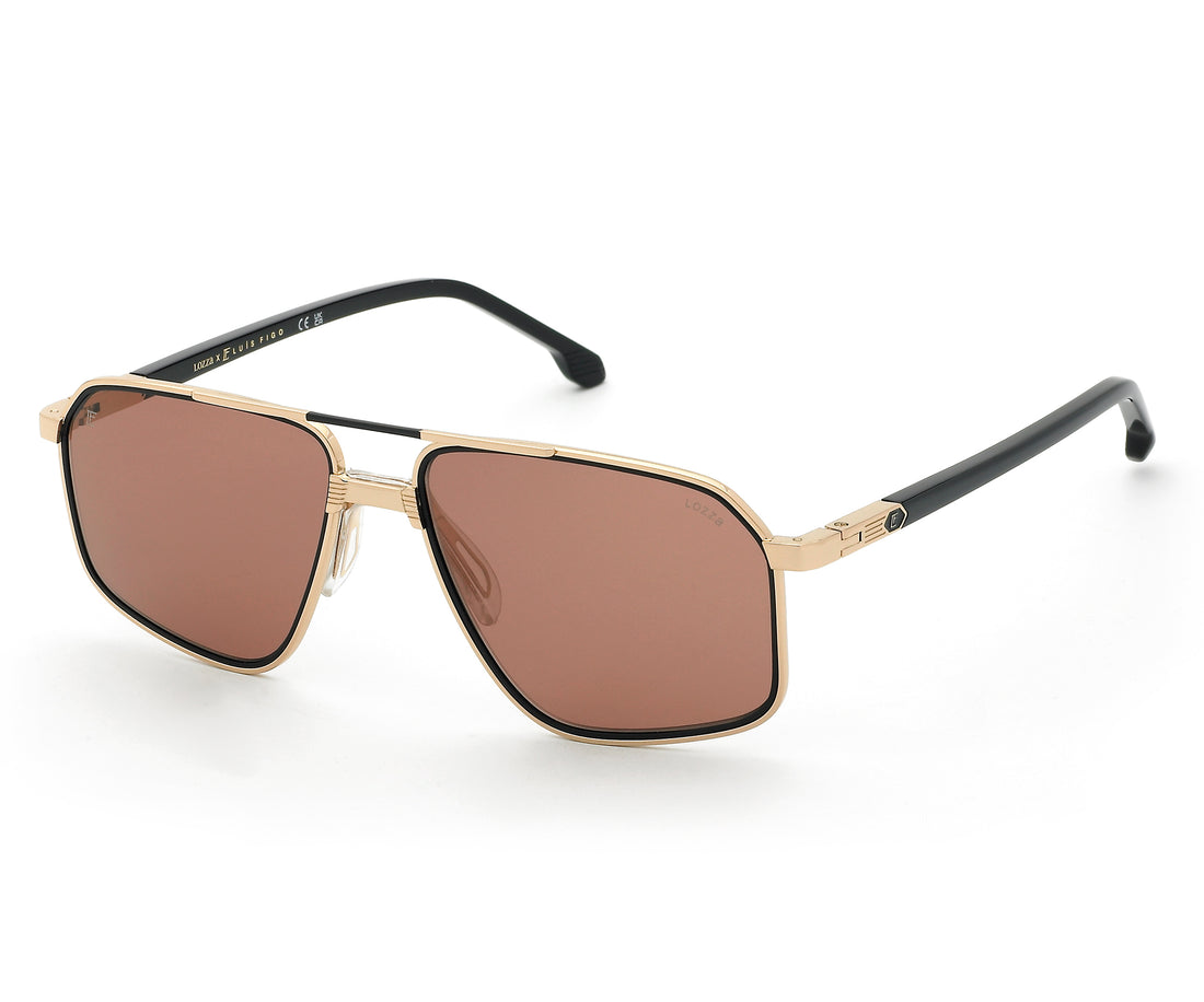 Geometric metal sunglasses : Luís Figo